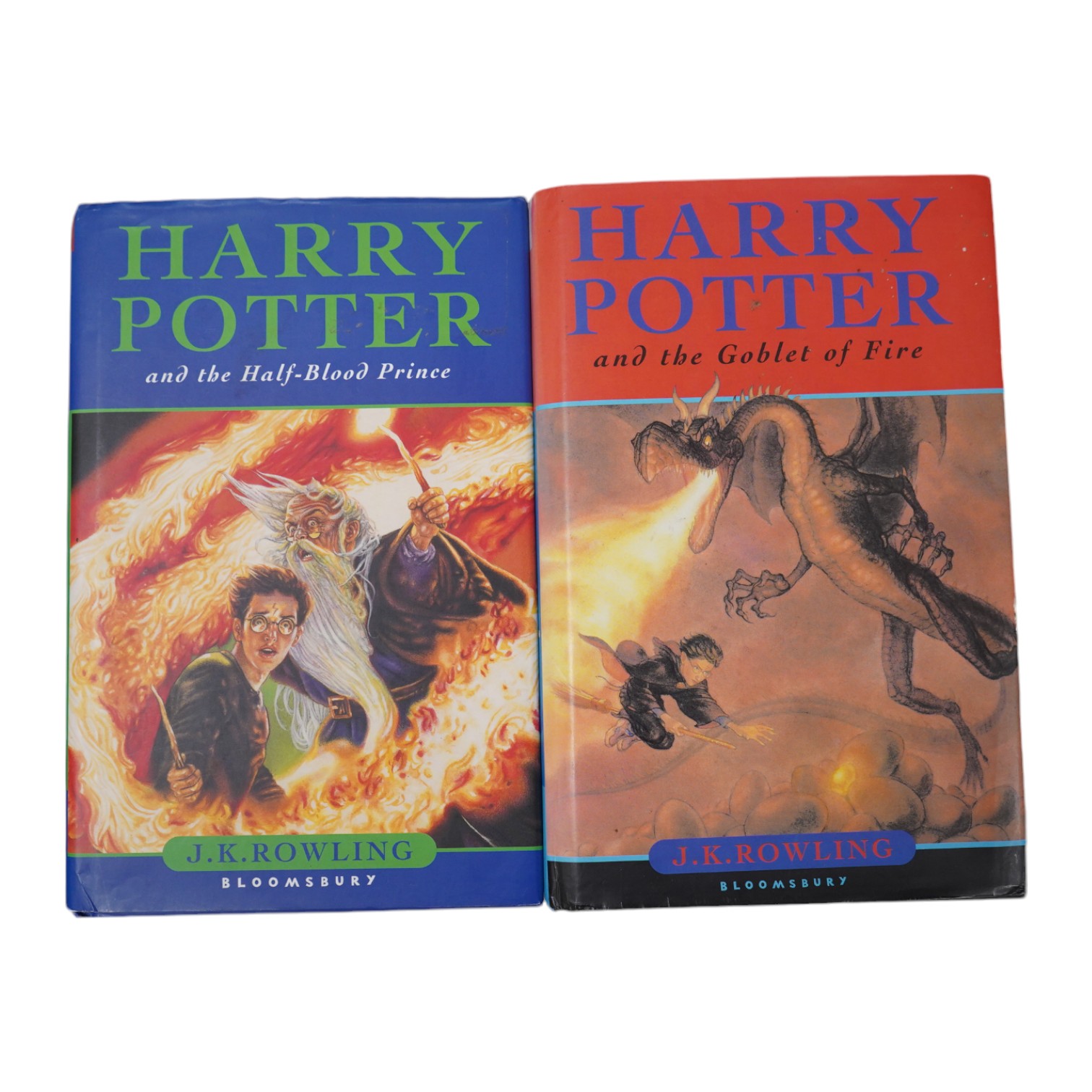 Rowling, J.K. - Harry Potter and the Goblet of Fire. 1st edition (reprinted). armorial illus. on half and title pages; publisher's coloured pictorial boards and d/wrapper. Bloomsbury, 2000; Rowling, J.K. - Harry Potter o